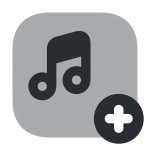 Music Square Add SVG Icon